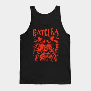 CATCULA Funny CAT Vampire Dracula Halloween Tank Top